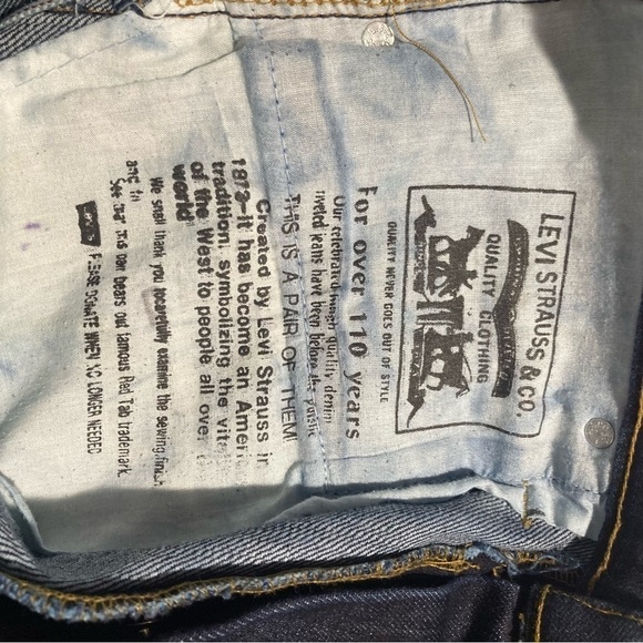 LEVI’S 501 Sz 32 x 32 Selvedge Made in Japan Ripped Knee Button Fly Jeans PCL16B - Picture 9 of 13